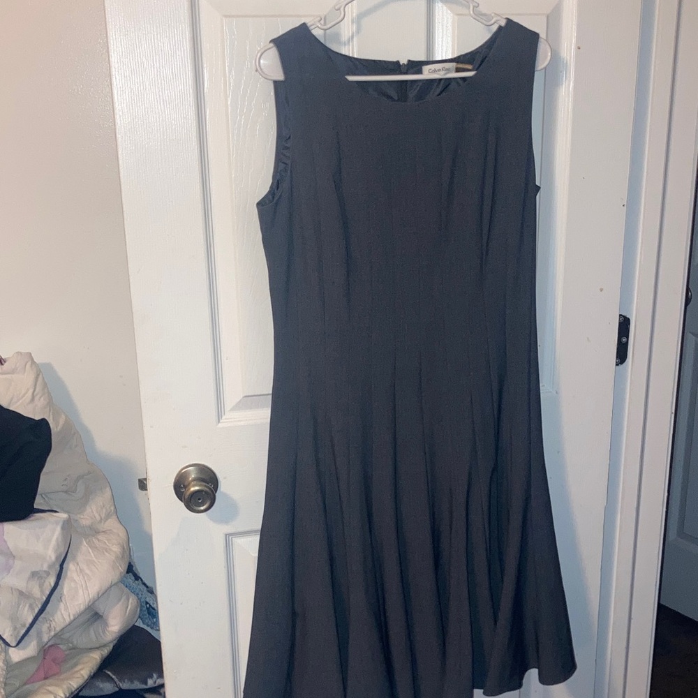 Calvin Klein Charcoal Midi Dress